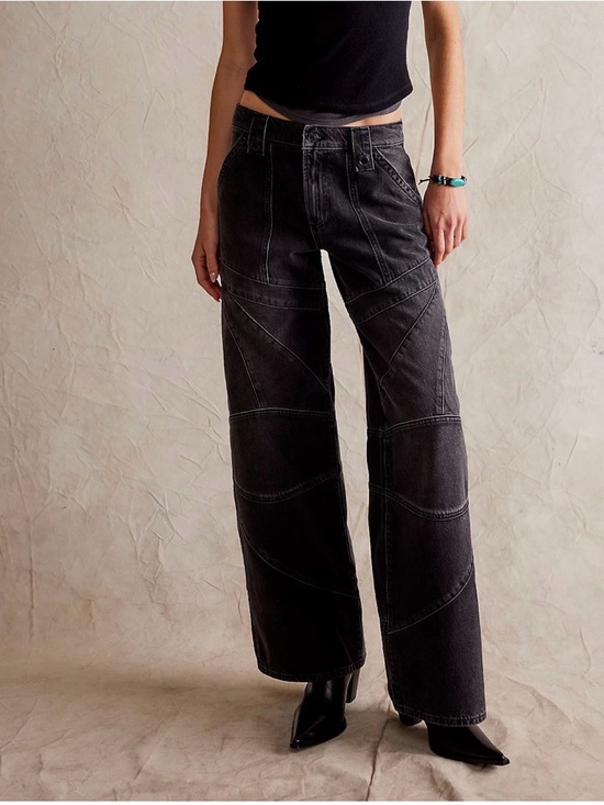Free People Denim - Free People Unknown Reasons Mid Rise Boyfriend Moto Straight Jeans Size 31